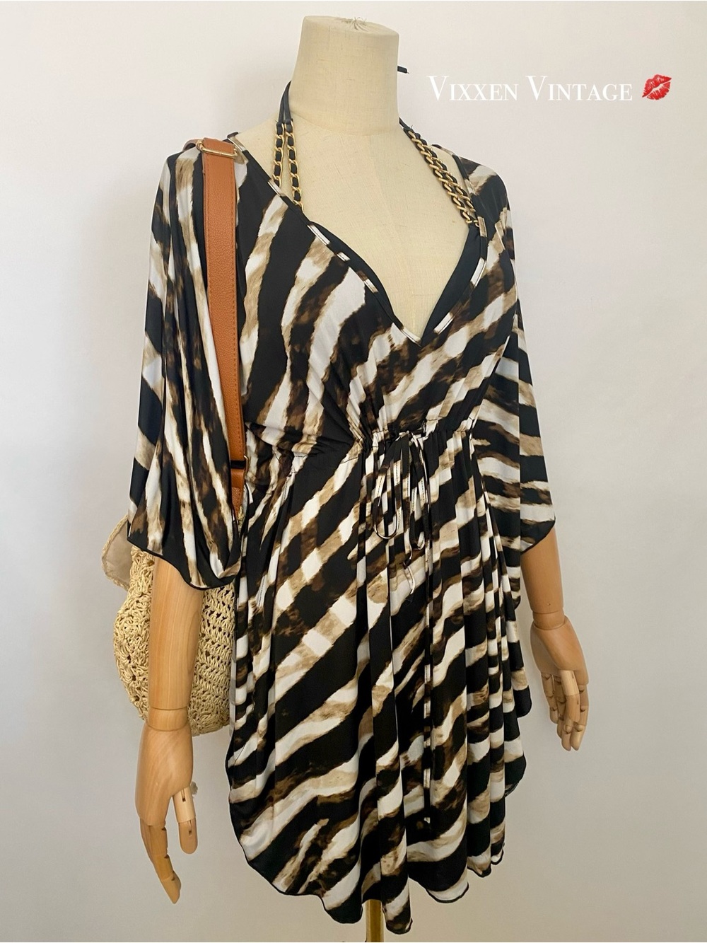 VERONICA M. ZEBRA TUNIC COVERUP DRESS